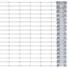 vidaXL Garden Fence Galvanised Steel 50x0.8 m Silver Wire Mesh Fence Panel