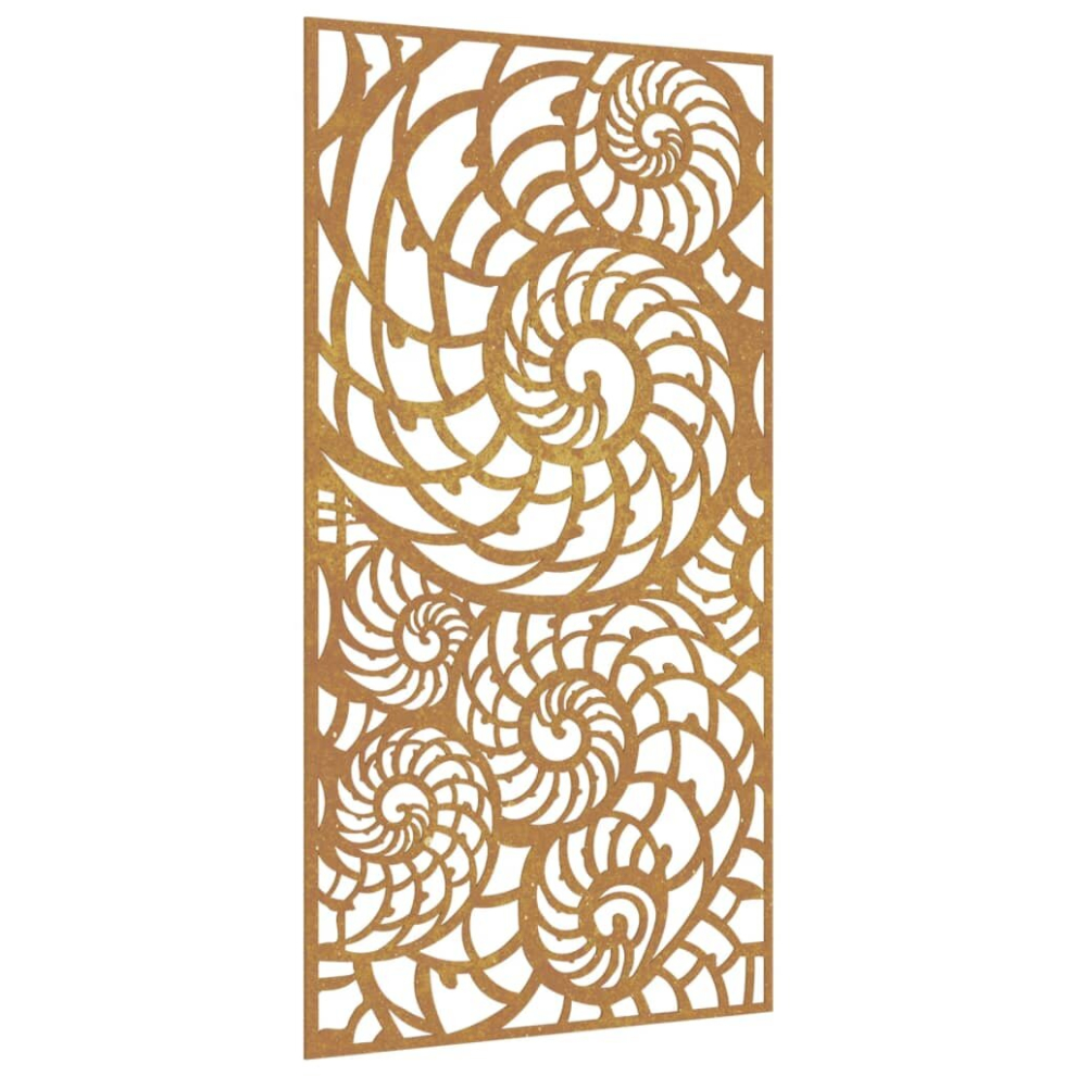 vidaXL Garden Wall Decoration Wall Art Wall Decor Corten Steel Shell Design