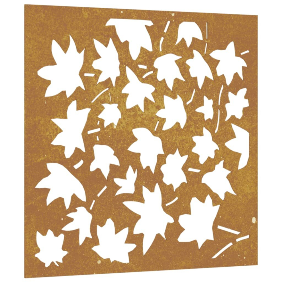 vidaXL Garden Wall Decoration Wall Art Decor Corten Steel Maple Leaf Design