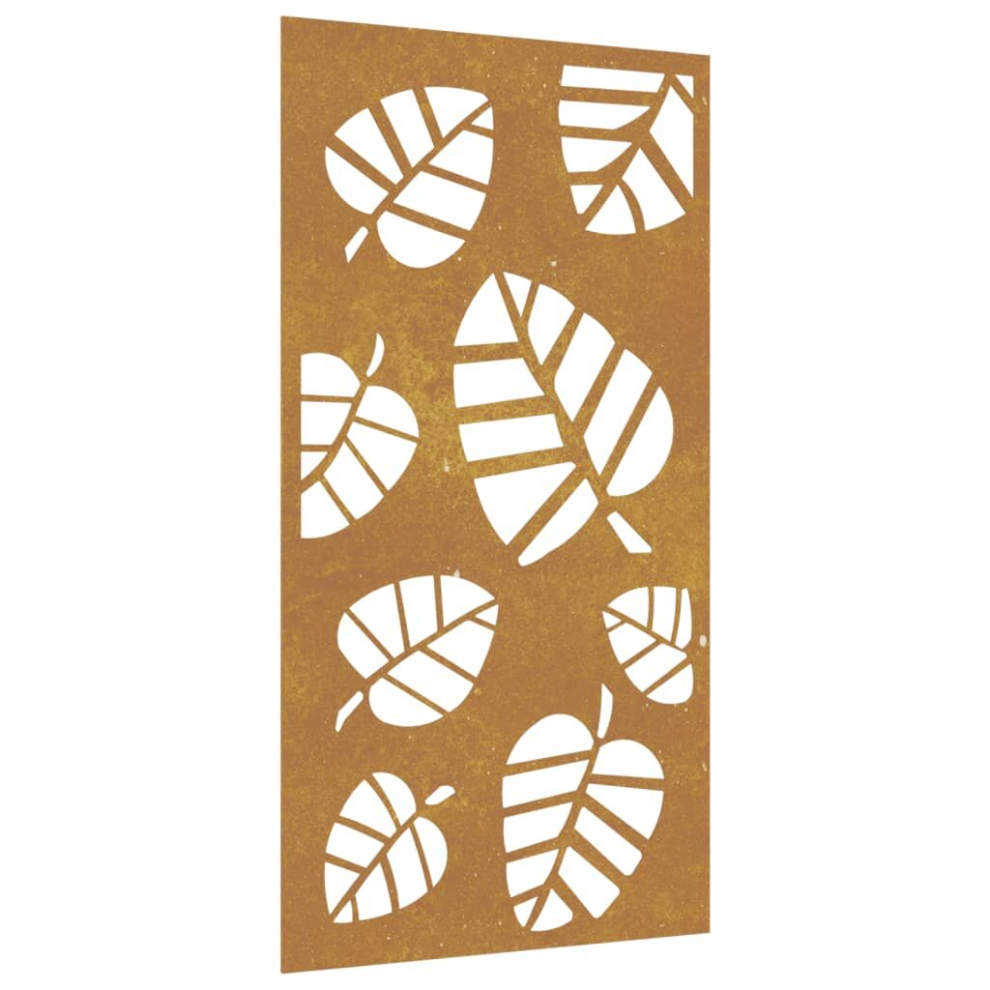 vidaXL Garden Wall Decoration Wall Art Wall Decor Corten Steel Leaf Design