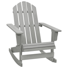 vidaXL Garden Rocking Chair Wood Grey Outdoor Porch Rocker Armchair Seating