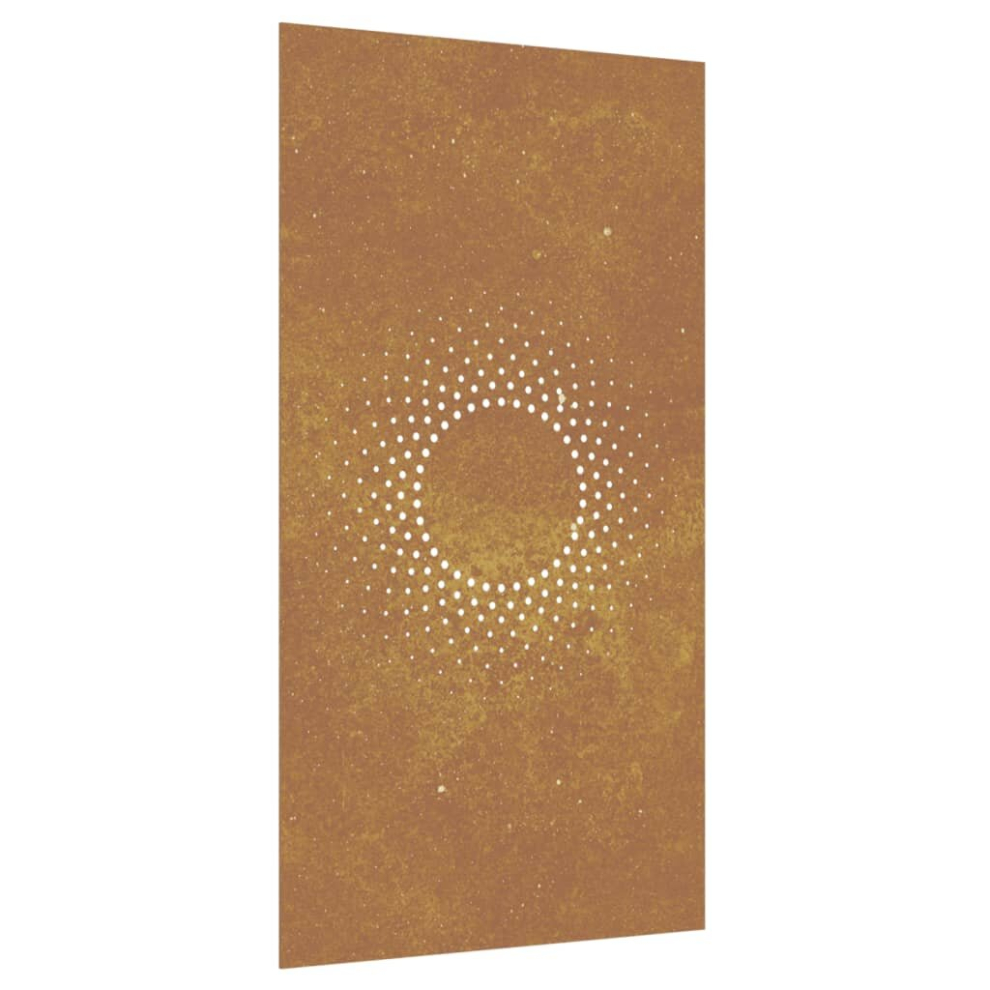 vidaXL Garden Wall Decoration Wall Art Wall Decor Corten Steel Sun Design