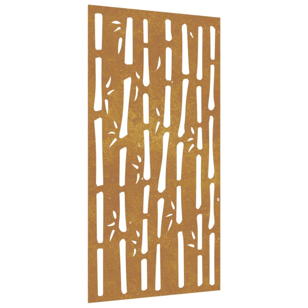 vidaXL Garden Wall Decoration Wall Art Wall Decor Corten Steel Bamboo Design
