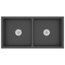 vidaXL Handmade Kitchen Sink Black Stainless Steel Plumbing Utility Basin
