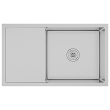 vidaXL Handmade Kitchen Sink Stainless Steel Plumbing Utility Waste Basin