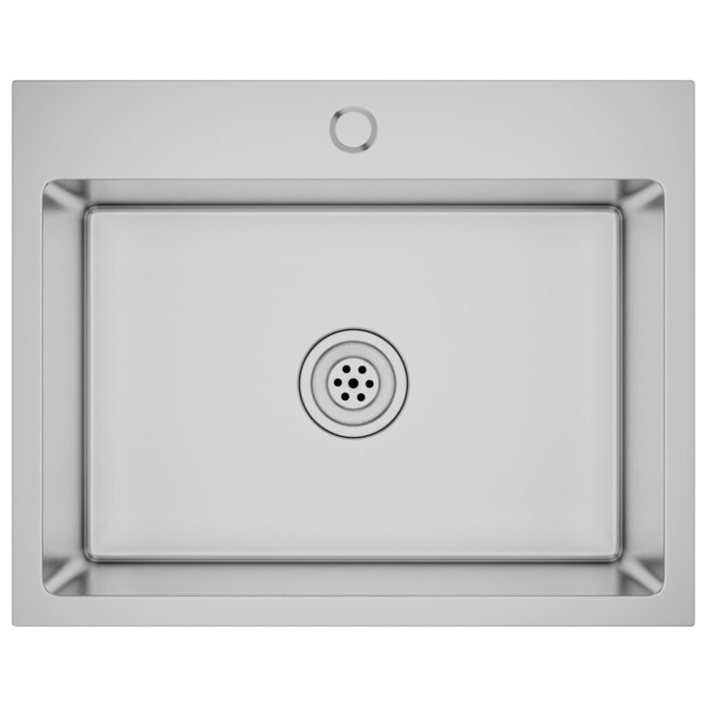 Vidaxl Handmade Kitchen Sink Stainless Steel Plumbing Fixture Utility Basin
