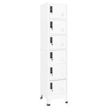 vidaXL Schließfachschrank Weiß 38x40x180 cm Stahl