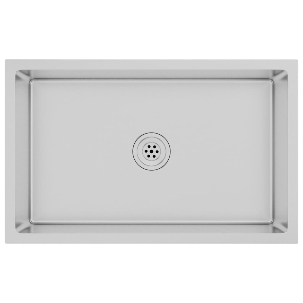 Vidaxl Handmade Kitchen Sink Stainless Steel Plumbing Utility Waste Basin