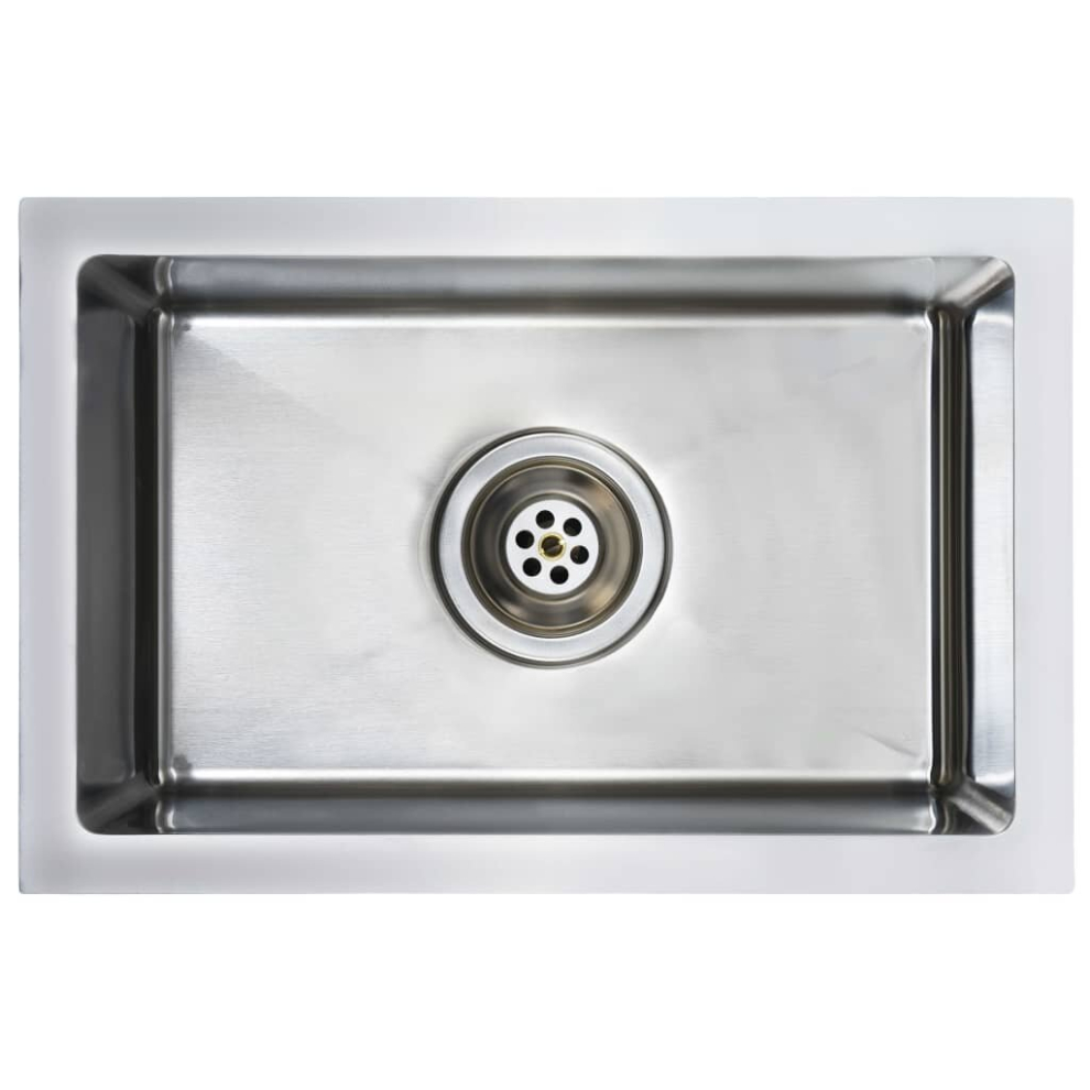 vidaXL Handmade Kitchen Sink Stainless Steel Under-mount Kitchen Sink Basin