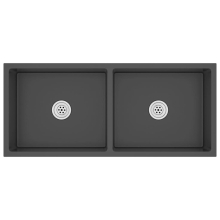 vidaXL Handmade Kitchen Sink Black Stainless Steel Plumbing Utility Basin