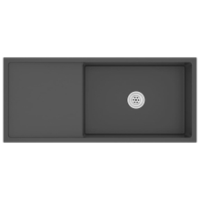 vidaXL Handmade Kitchen Sink Black Stainless Steel Plumbing Utility Basin