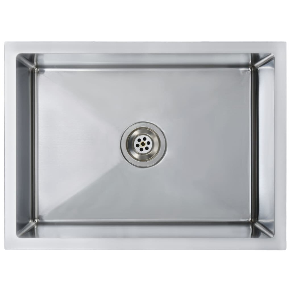 vidaXL Handmade Kitchen Sink Stainless Steel Under-mount Kitchen Sink Basin