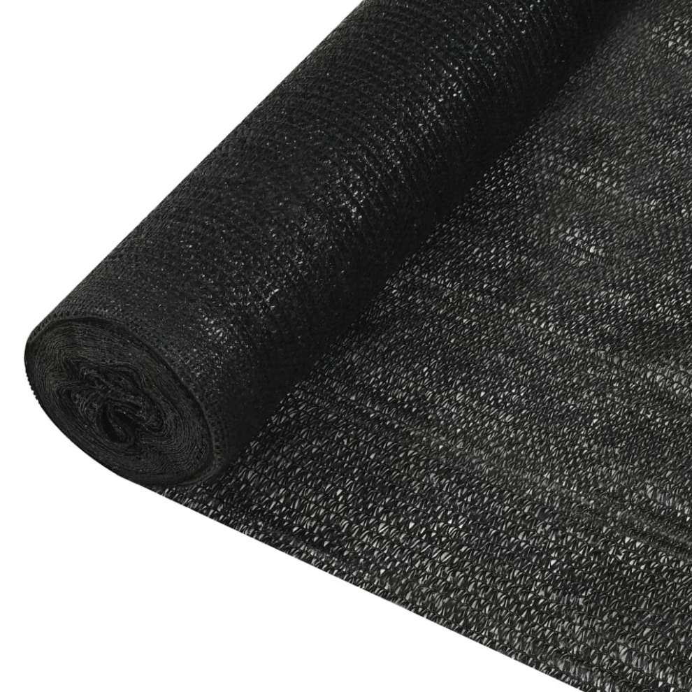 vidaXL Privacy Net Black 1.5x10 m HDPE 150 g/mÂ² Balcony Screen Windbreak Mesh