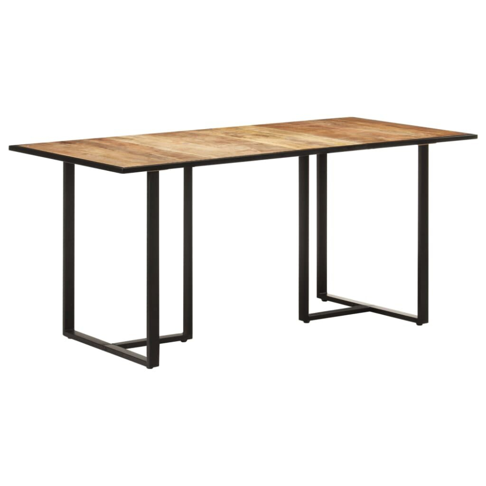 Vidaxl Rough Mango Wood Dining Table Kitchen Wooden Dinner Desk Furniture