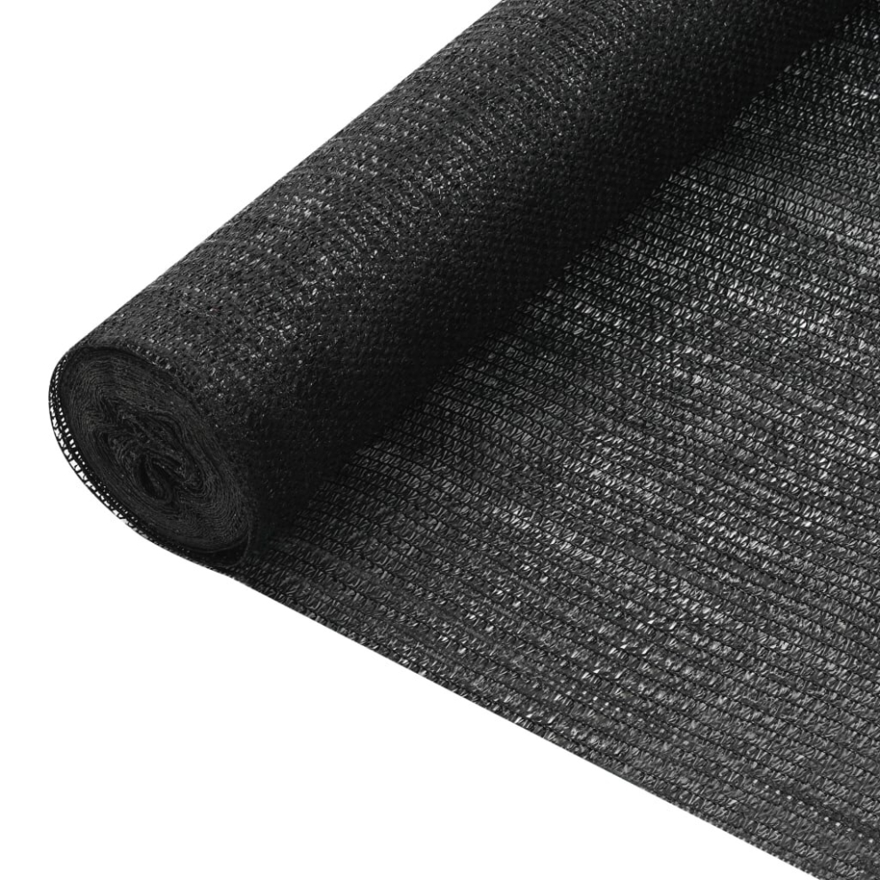 vidaXL Privacy Net Black 1x50 m HDPE 75 g/mÂ² Garden Balcony Screen Windbreak