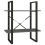 VidaXL vidaXL Solid Pine Wood 2-Tier Book Cabinet Grey Home Storage Rack Bookcase 1
