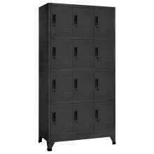 vidaXL Locker Cabinet Anthracite Steel Office Storage Filing Cabinet Locker