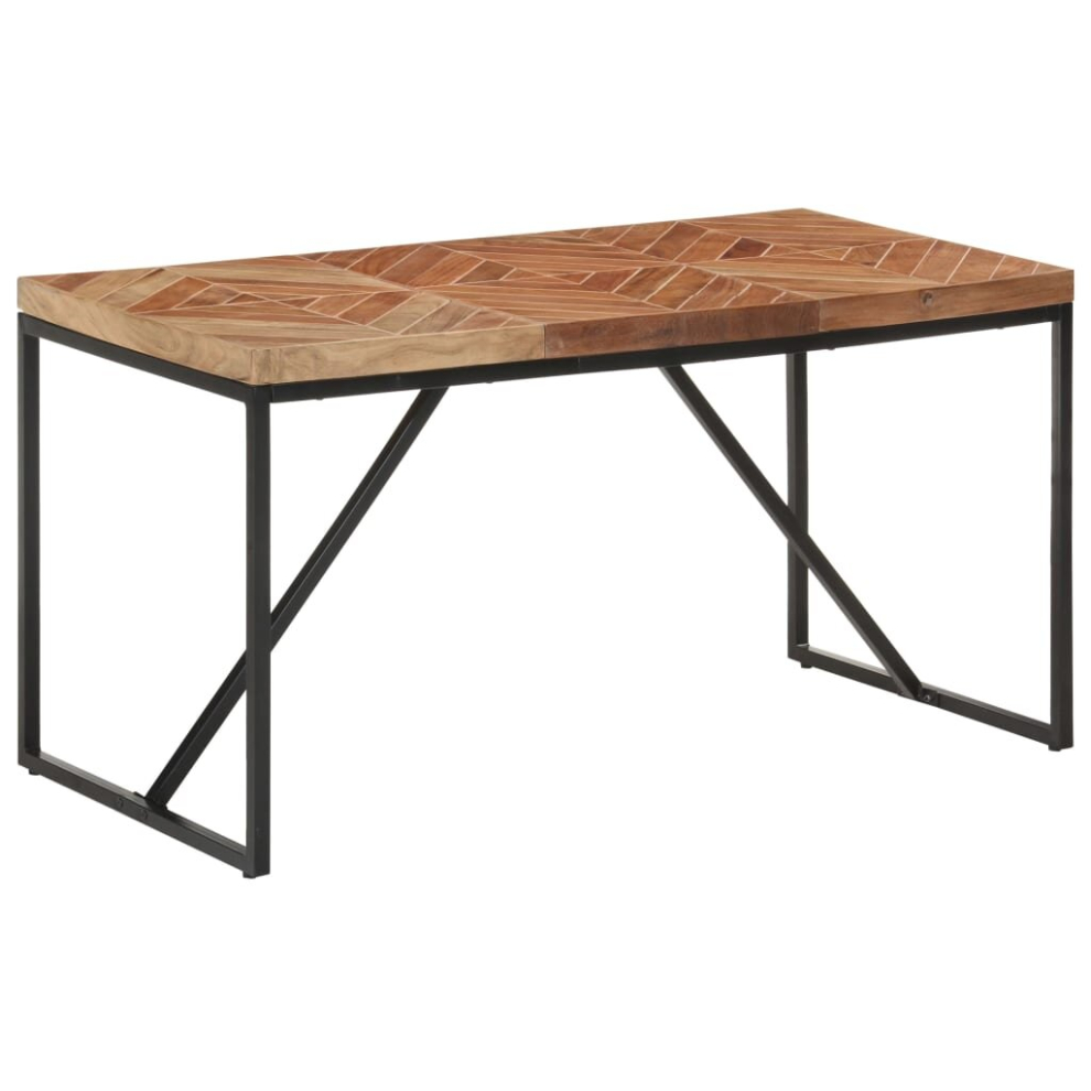 Vidaxl Solid Acacia And Mango Wood Dining Table 140X70 Cm Kitchen Dining Room