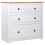 VidaXL vidaXL Solid Wood Pine Sideboard White Panama Range Drawer Cabinet Nightstand 1