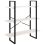 VidaXL vidaXL Solid Pine Wood 3-Tier Book Cabinet White Home Bookcase Storage Rack 1