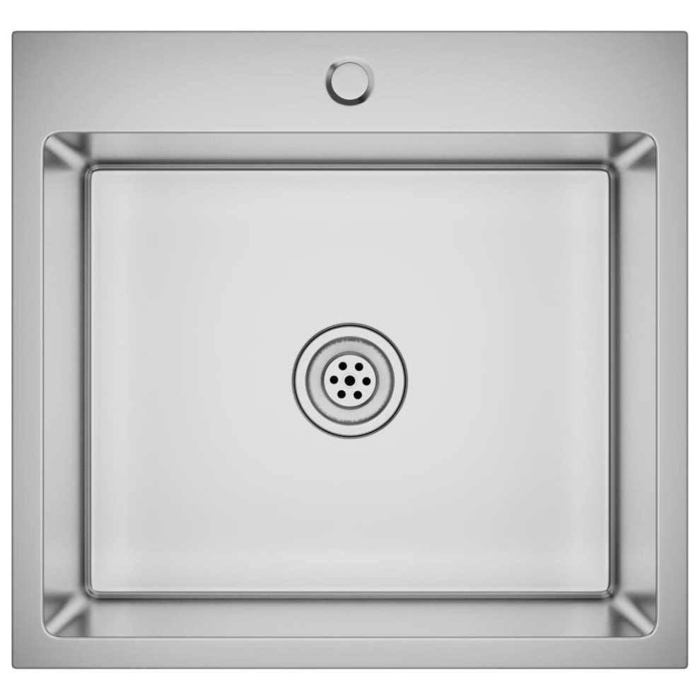 Vidaxl Handmade Kitchen Sink Stainless Steel Plumbing Utility Waste Basin