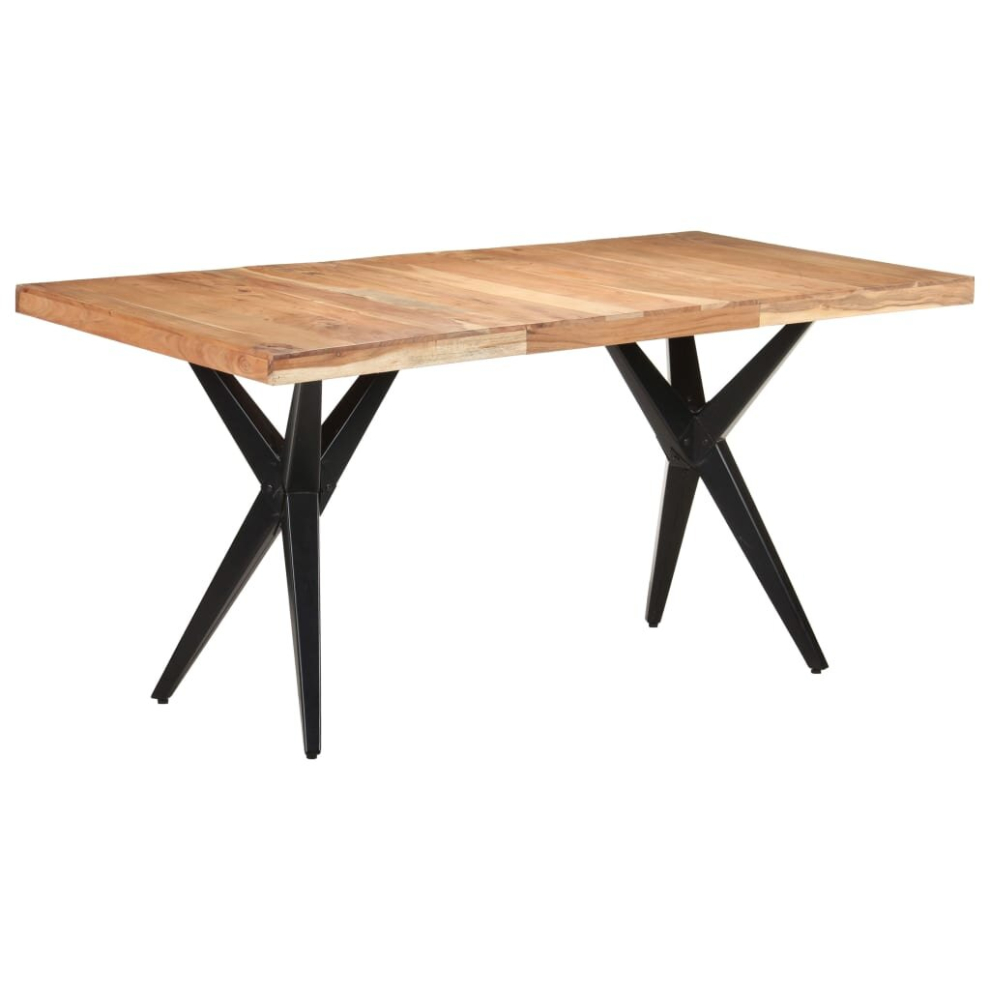vidaXL Rough Mango Wood Dining Table Wooden Dinner Desk Kitchen Furniture