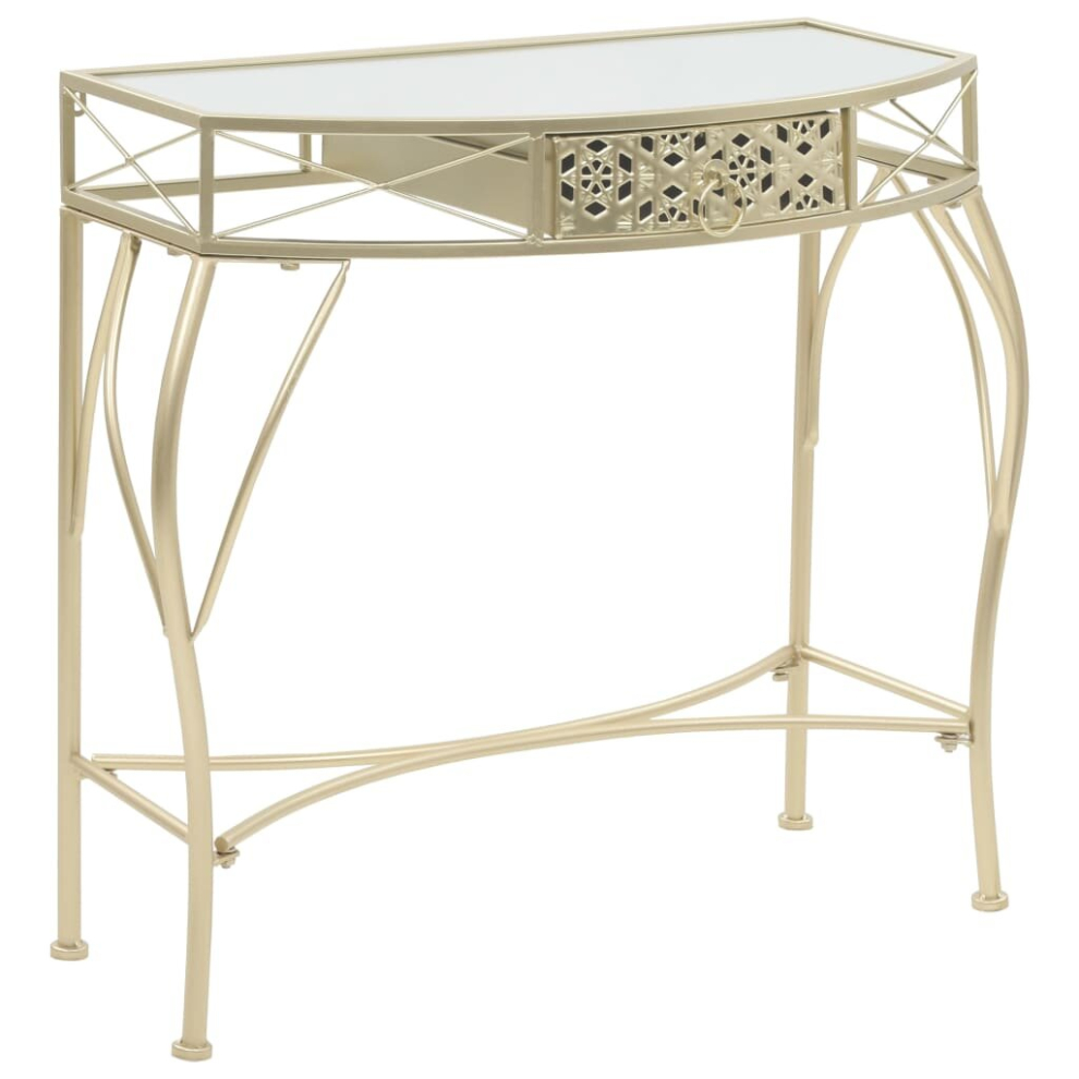 vidaXL Side Table French Style Metal 82x39x76cm Gold Display Stand Furniture