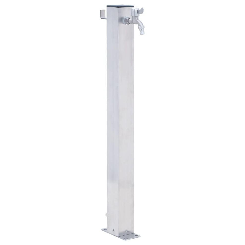 (square, 80 cm) vidaXL Garden Water Column Patio Free Standing Water Fountain Stainless Steel