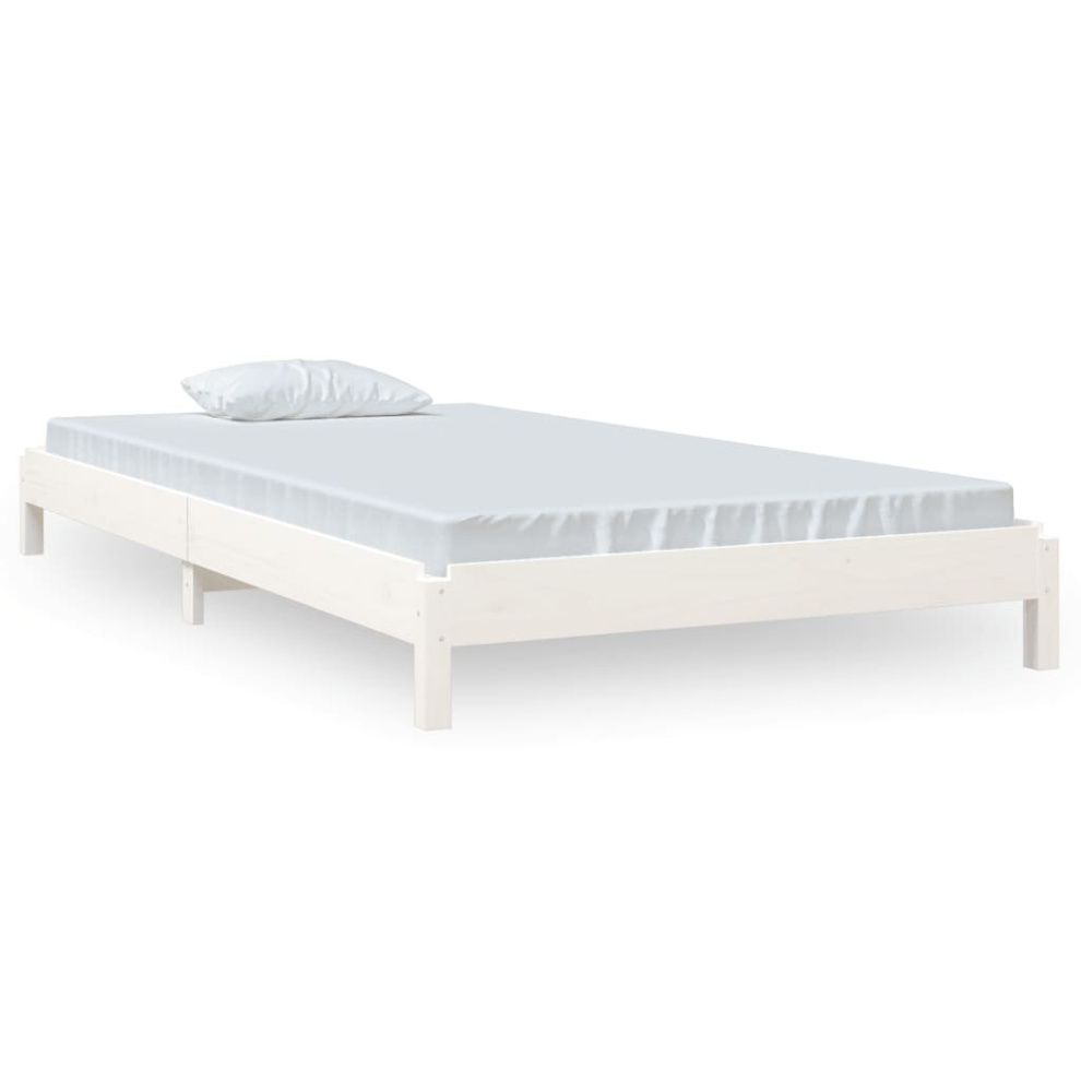 (white, 80 x 200 cm) vidaXL Solid Wood Pine Stack Bed Bedroom Stackable Bed Multi Colours/Sizes