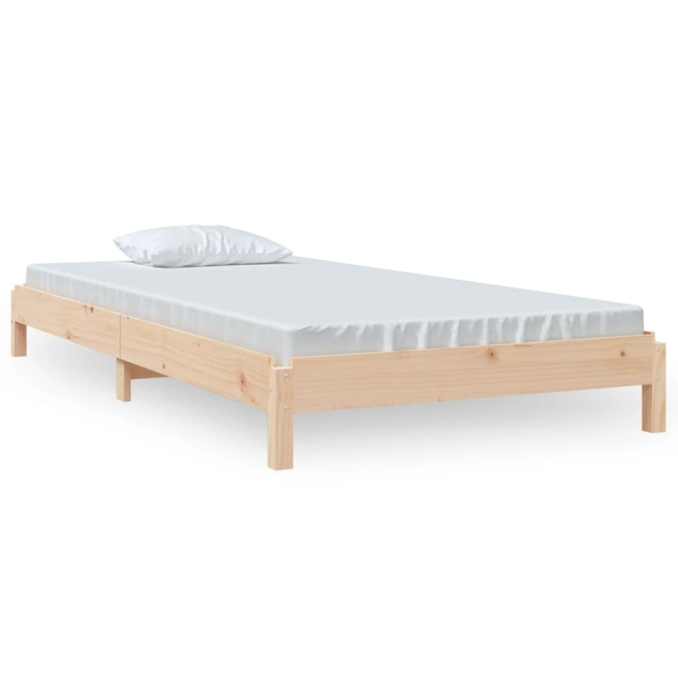 Vidaxl (Brown, 90 X 190 Cm) Solid Wood Pine Stack Bed Bedroom Stackable Bed Multi Colours/Sizes