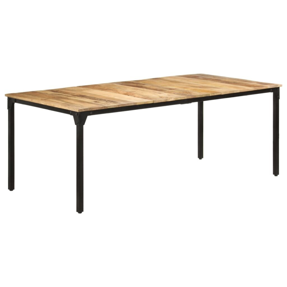 vidaXL Rough Mango Wood Dining Table 200x100x76 cm Kitchen Office Furniture