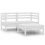 VidaXL vidaXL Solid Pinewood Garden Lounge Set 3 Piece White Outdoor Sofa Seating 1