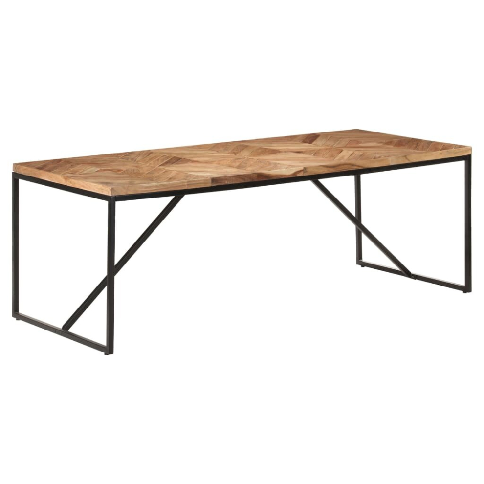 Vidaxl Solid Acacia And Mango Wood Dining Table Wooden Dinner Desk Kitchen