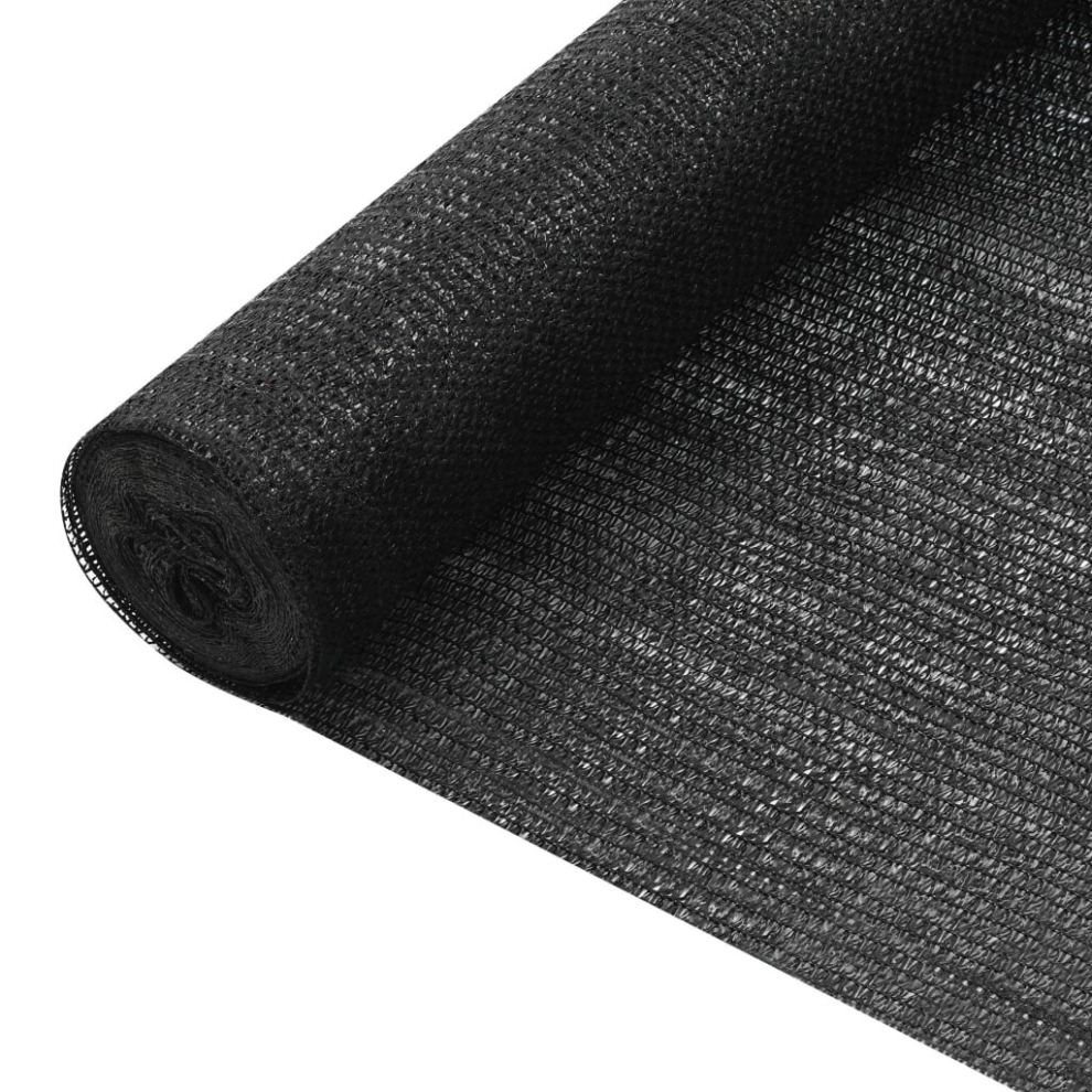 vidaXL Privacy Net Black 3.6x25 m HDPE 75 g/m² Garden Balcony Screen Windbreak