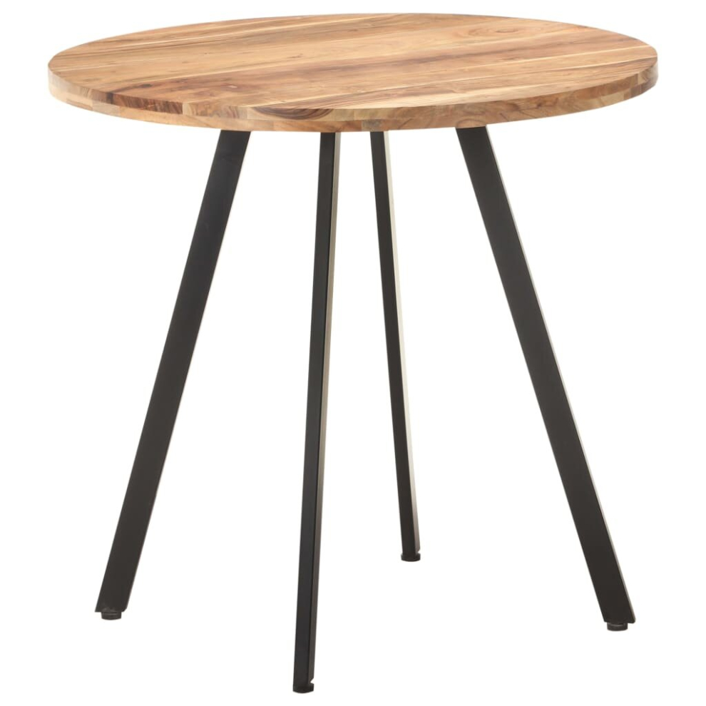 Vidaxl Solid Acacia Wood Dining Table 80 Cm Wooden Kitchen Side Dinner Desk