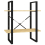 VidaXL vidaXL Solid Pine Wood 2-Tier Book Cabinet Home Office Storage Rack Bookcase 1