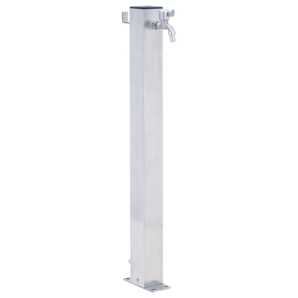 (square, 40 cm) vidaXL Garden Water Column Patio Free Standing Water Fountain Stainless Steel