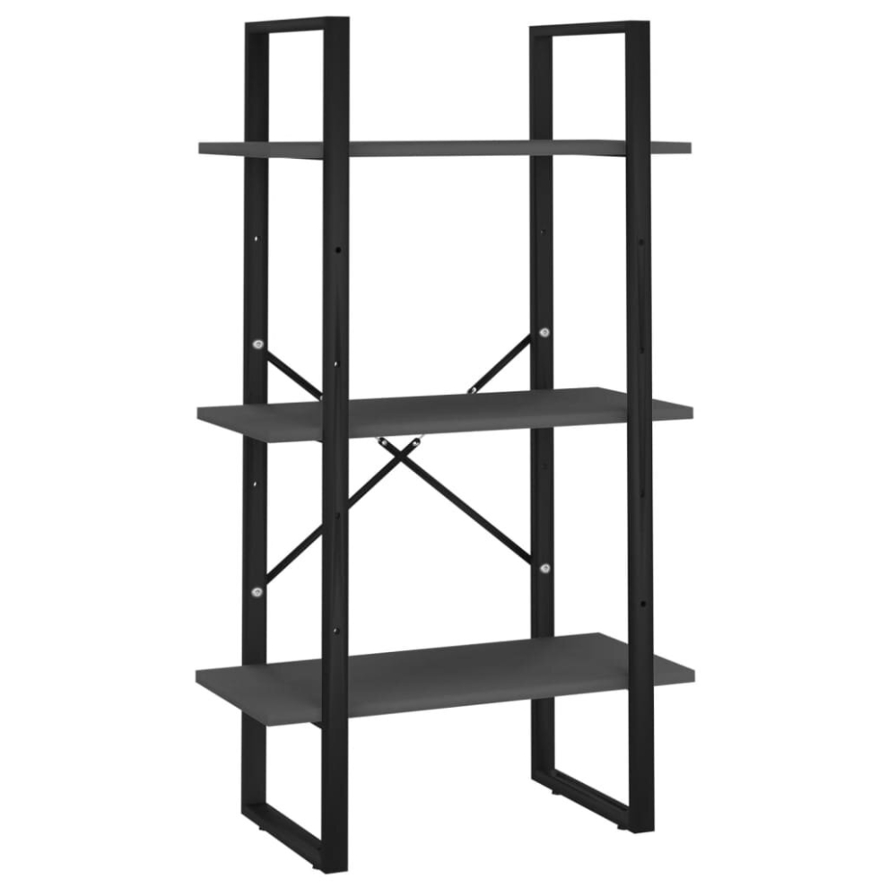 Vidaxl Storage Shelf Grey Engineered Wood Household Home Warehouse Shelf Rack