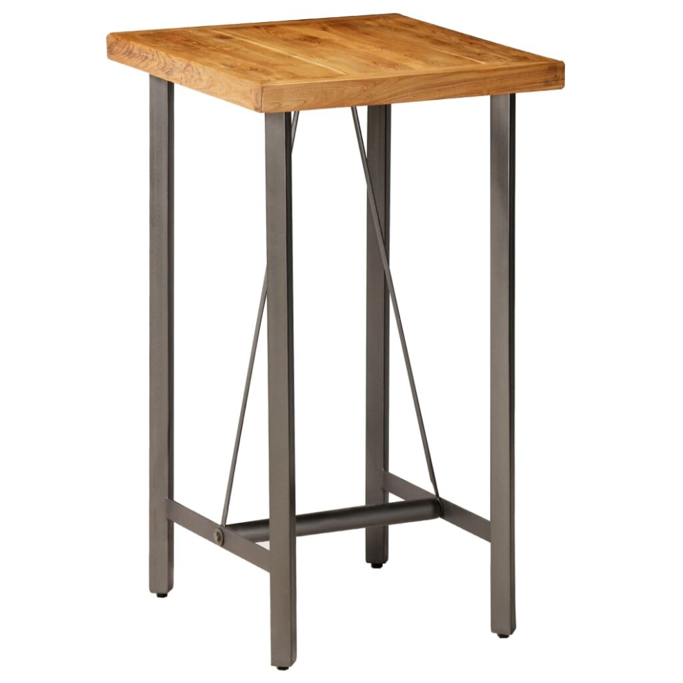 Vidaxl Solid Reclaimed Teak Bar Table 60X60x107cm Kitchen Dining Furniture