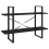VidaXL vidaXL Solid Pine Wood 2-Tier Book Cabinet Black Home Bookcase Storage Rack 1