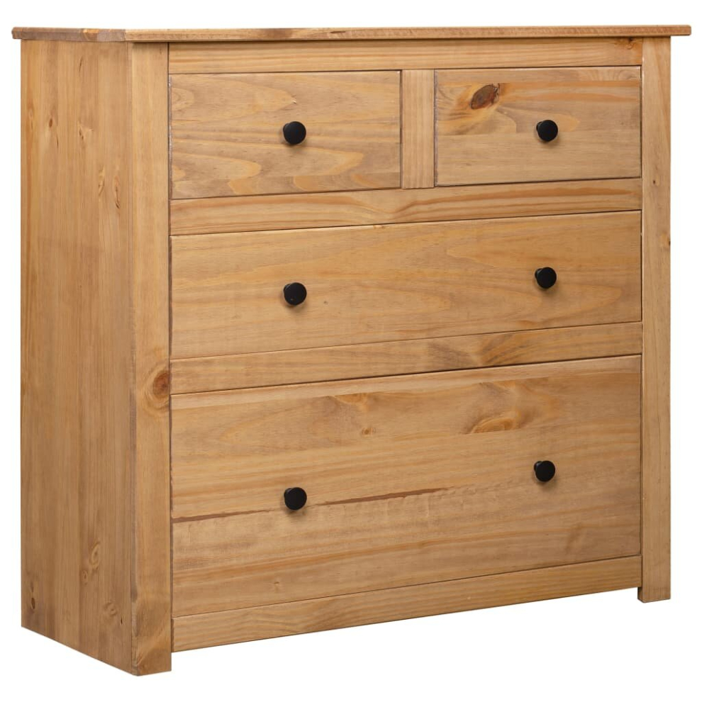 vidaXL Solid Wood Pine Sideboard Panama Range Drawer Cabinet Bedside Table