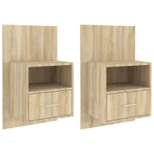 (sonoma oak, 2) vidaXL 1/2x Wall Bedside Cabinet Home Bed Cabinet Furniture Multi Colours