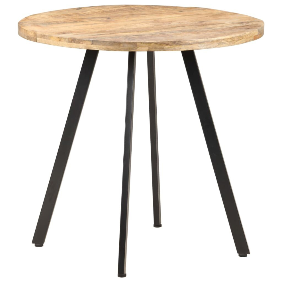 Vidaxl Rough Mango Wood Dining Table 80 Cm Wooden Kitchen Side Dinner Desk