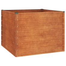(100 x 100 x 77 cm (L x W x H)) vidaXL Garden Raised Bed Outdoor Pot Plant Stand Planter Rusty Corten Steel