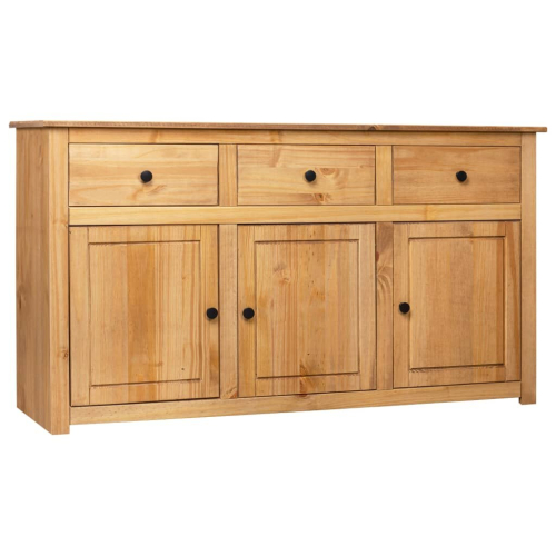 VidaXL vidaXL Solid Wood Pine Sideboard 3 Drawers 3 Doors Storage Chest Side Cabinet