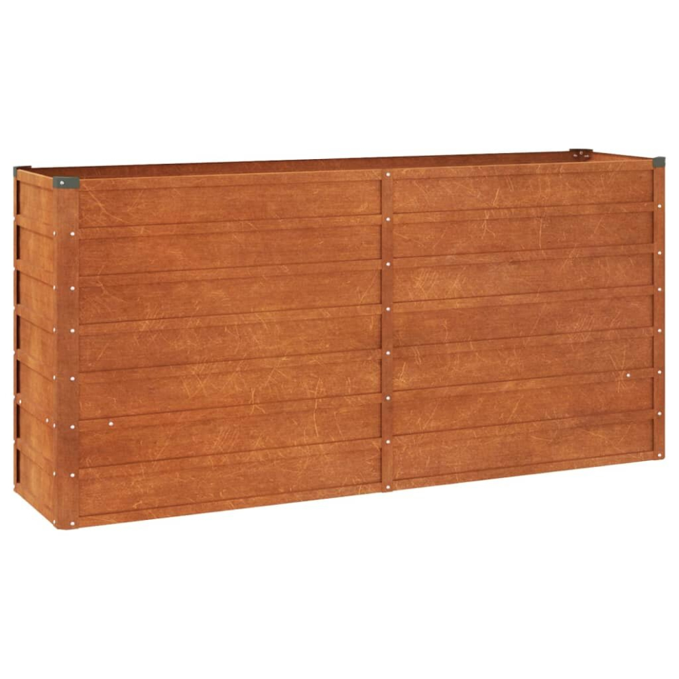 vidaXL Garden Raised Bed Rusty 160x40x77 cm Corten Steel - Image 4