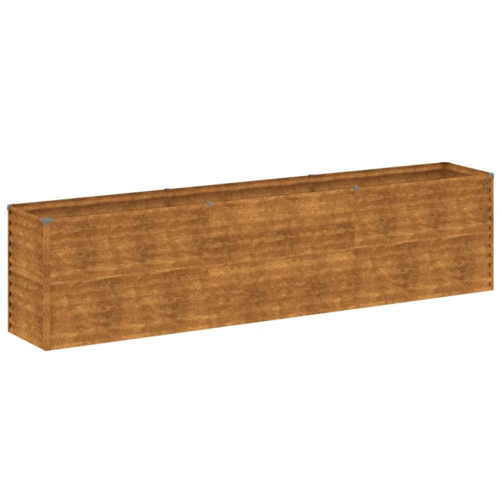 Vidaxl (291 X 50 X 69 Cm) Garden Raised Bed Outdoor Planter Pot Patio Flower Bed Corten Steel