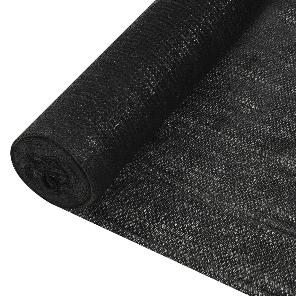 vidaXL Privacy Net Black 1.2x10 m HDPE 195 g/m² Balcony Screen Windbreak Mesh