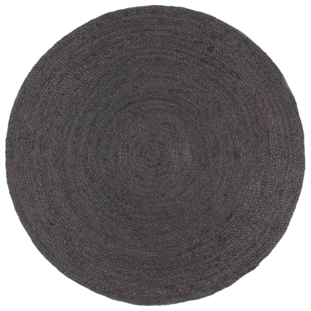 (dark grey, 106) vidaXL Handmade Rug Jute Round Room Floor Carpet Multi Colours Multi Sizes