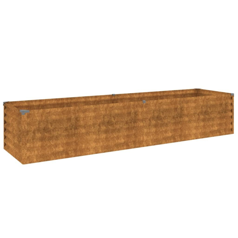 Vidaxl (194 X 50 X 36 Cm) Garden Raised Bed Outdoor Planter Pot Patio Flower Bed Corten Steel